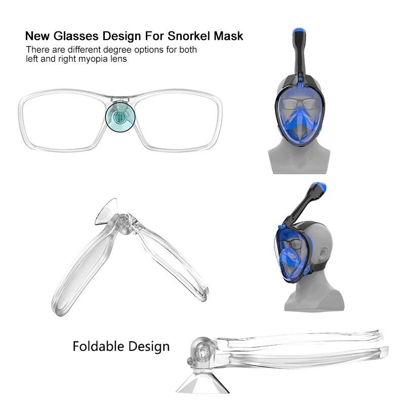 Swimming Pool Outdoor Snorkeling Kids Diving Snorkel Full Face Mask