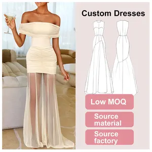 Floor-Length Summer Gothic Party Dresses for Women Wholesale Custom Mesh Sleeveless Elegant Club Night Evening Dress
