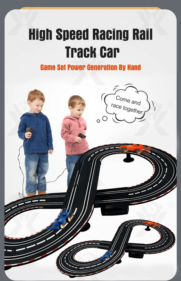 Slot high speed electric fast track remote control toy car race track fun slot car racing track toy