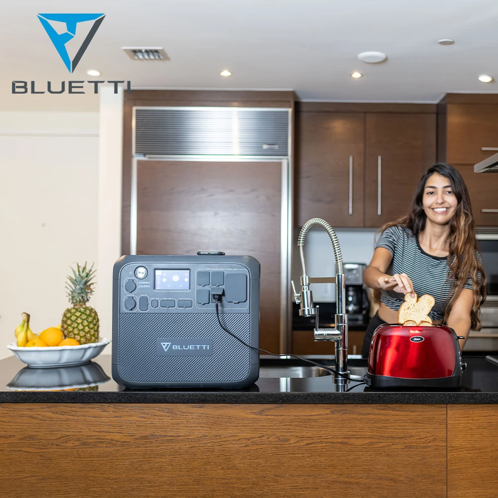 Bluetti High Power Solar Generator for Backup Using Solar Generator Portable  2000w High Power Solar Generator