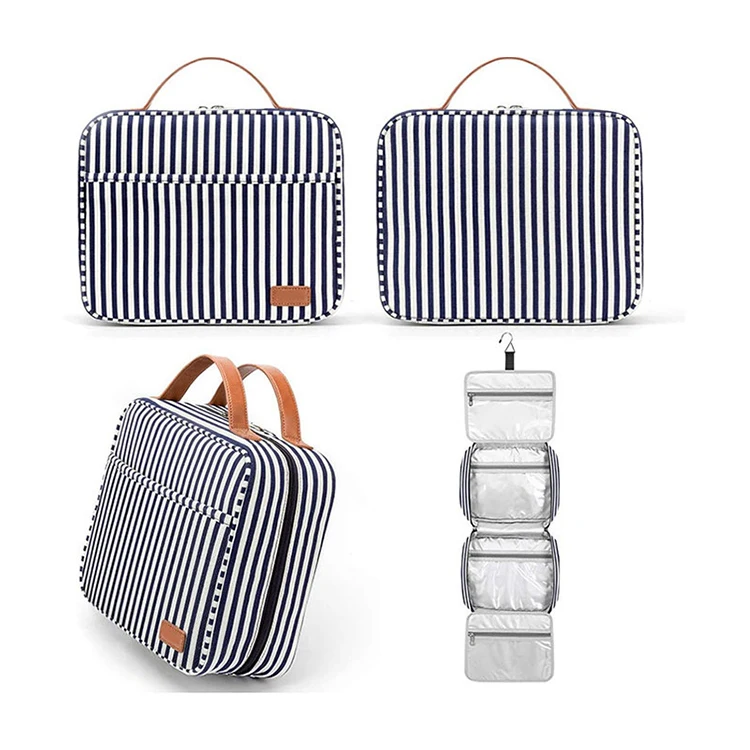 Multi Functional Makeup Organizer Bag  Folding Toiletry Cosmetic Bag With Hanging Hook