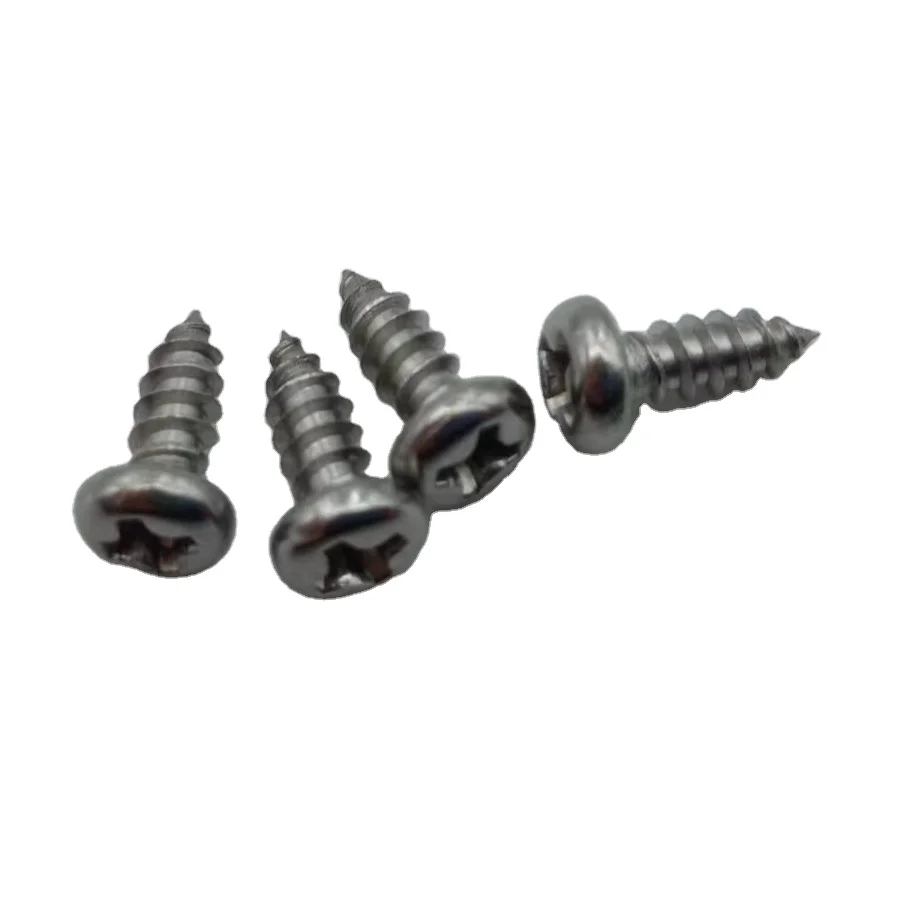 M3X8 Stainless Steel ISO Standard Metric Self-Tapping Screws Pan Head Cross Groove round Head Furniture Installation Accessories