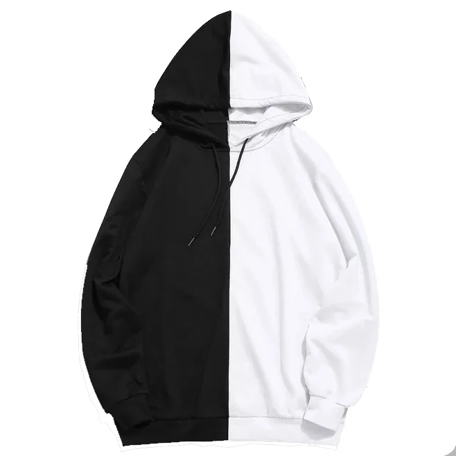 mens black and white sweatshirt