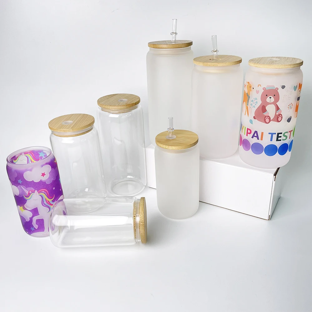 Sublimation Colored Beer Can-Shaped Glass with Bamboo Lid and Straw – THE  LEADING GLOBAL SUPPLIER IN SUBLIMATION!