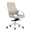 Leather material Middle backed  chair