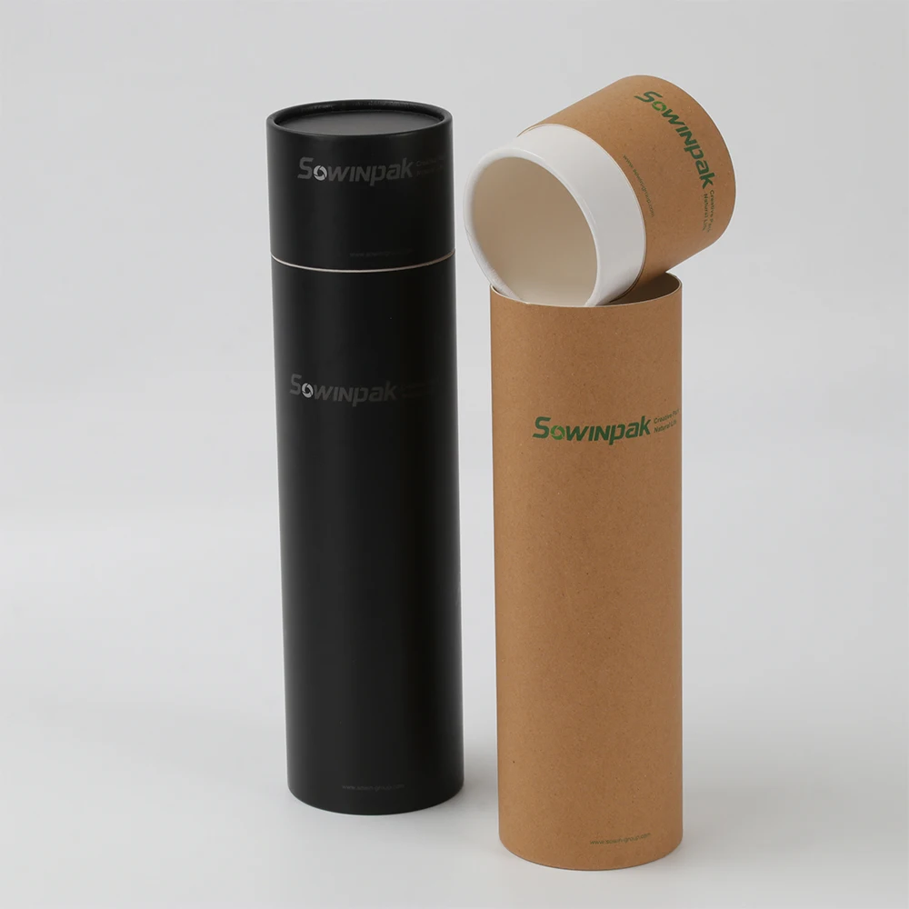 Custom Luxury Round Printed Eco-Friendly Biodegradable Kraft Cardboard Boxes Paper Tubes for Gift Packaging details