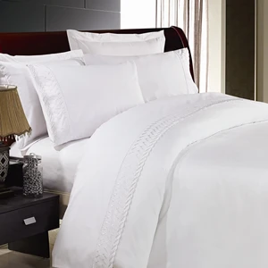 KOSMOS Bedding Luxury Sheet Set 4 Pcs Embroidery Style Brushed Microfiber