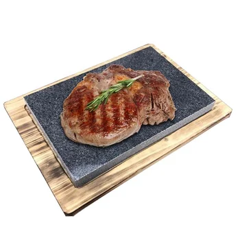 Cooking Stone- Lava Sizzling Hot Steak Stone Plate And Cold Lava Rock ...