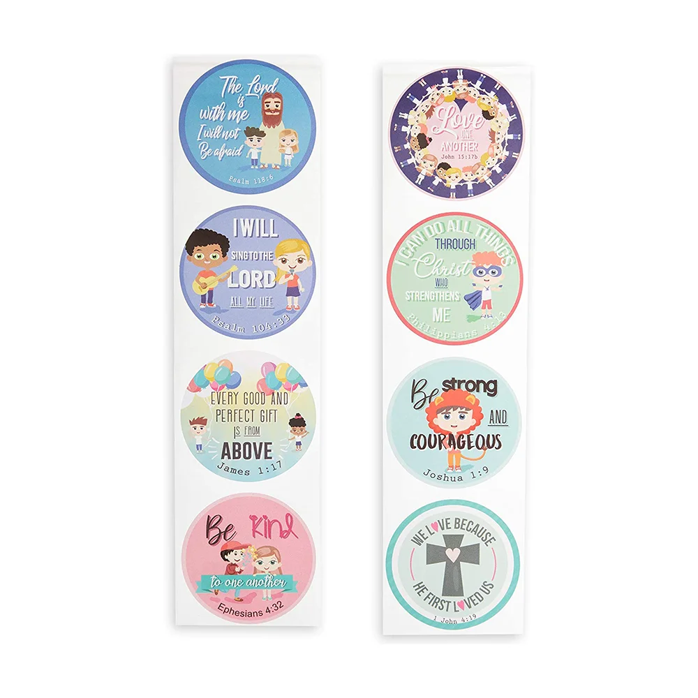 Christian Bible Verse Stickers For Kids 1.5 Inches Diameter - Buy Happy ...