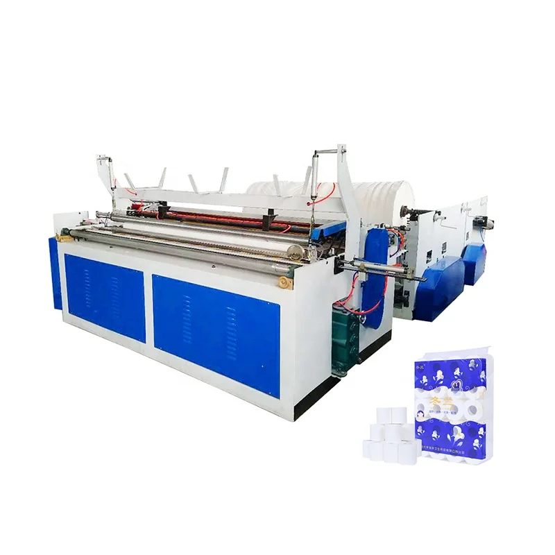 Full Automatic Embossing Small Tissue Paper Rewinding Machine to Make Toilet Paper Roll