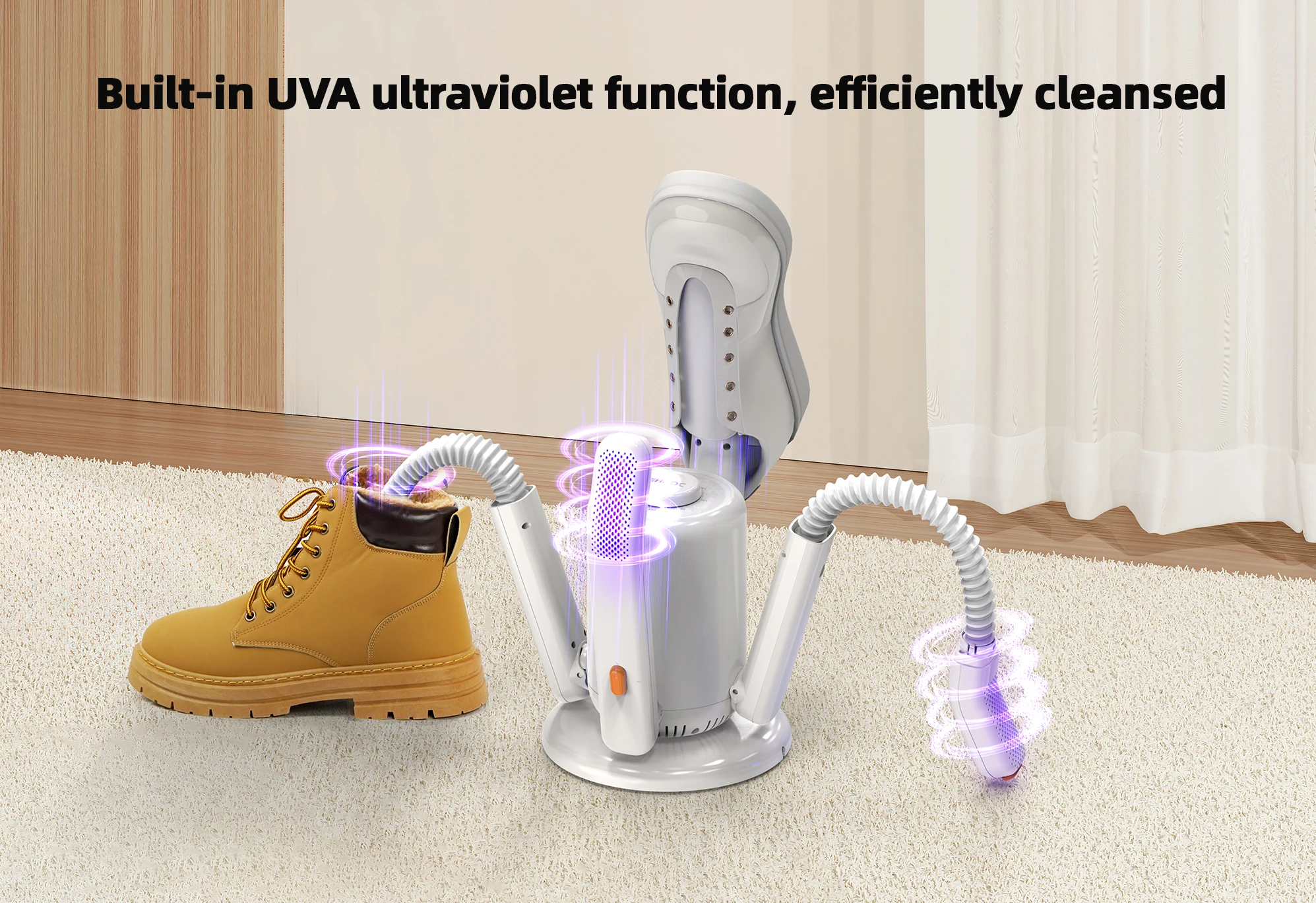 DOUHE New Style Design Rose Salt Sterilization Flexible Sports Dehumidify Device Portable Foldable Boot Shoe Dryer Electric