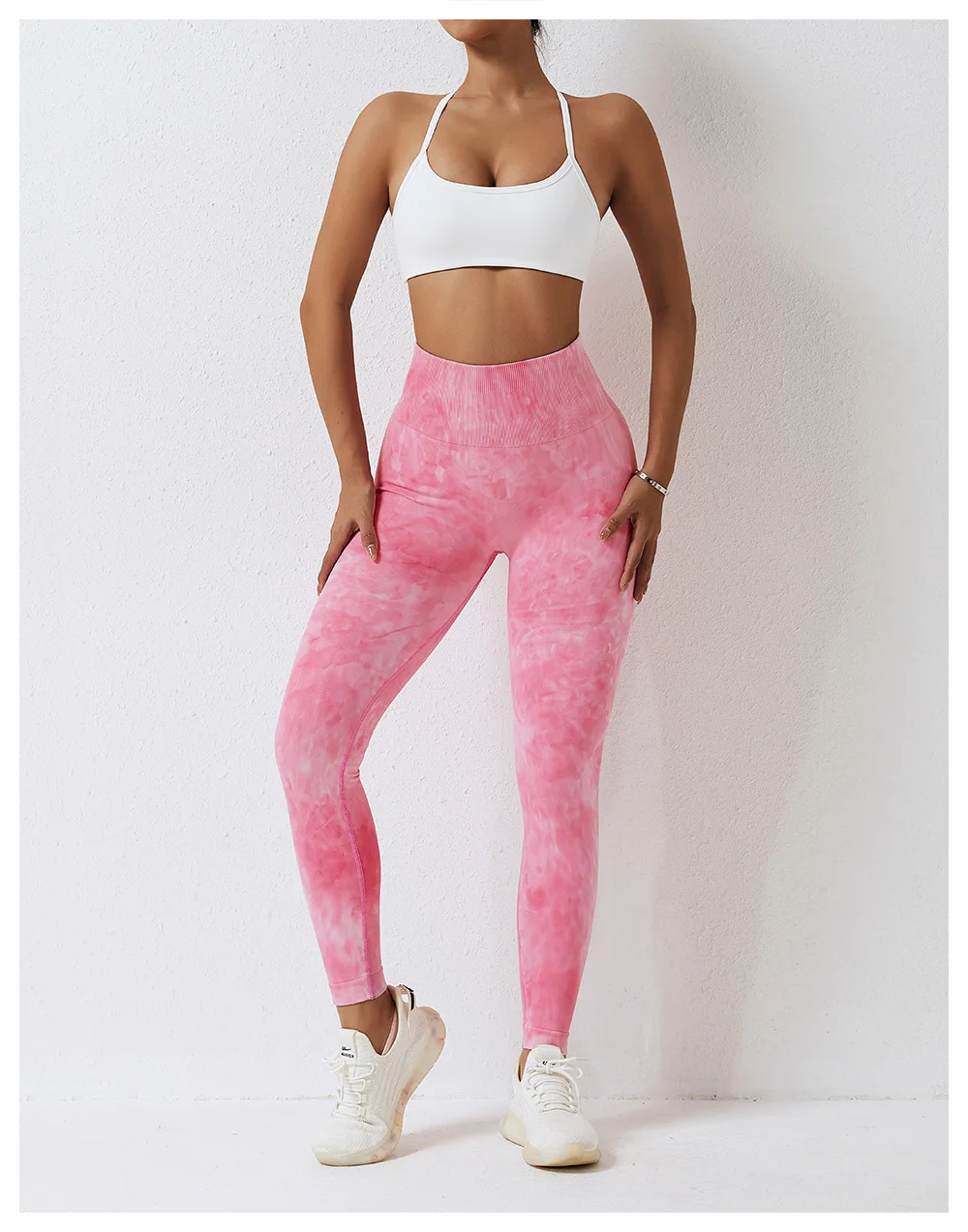 High Quality No Camel Toe Yoga Leggings Tie Dye High Waist Seamless