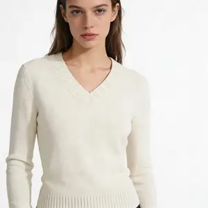 Nonwoven Women's Chinese Style Thin Sweater ODM Production Custom Logo & Size Wool Blend Fast Shipping Worldwide