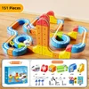Magnetic multi-shape track set 151 pieces-with 1 car