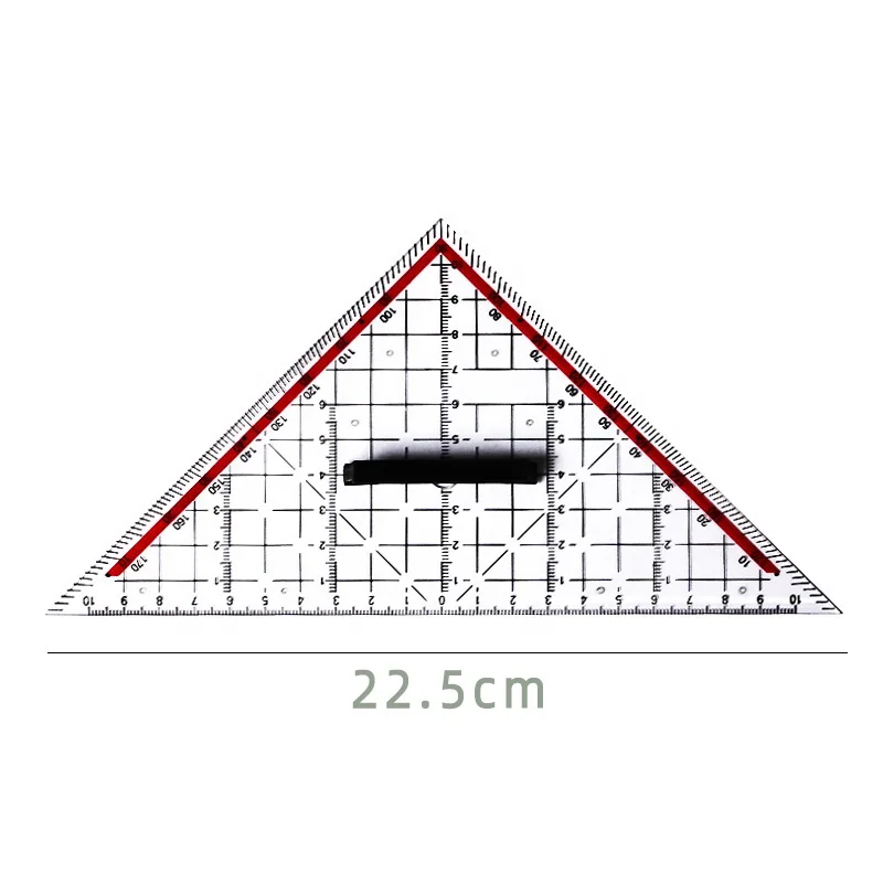 Designer Multifunctional Triangular Ruler With Handle Drawing Architecture Scale Ruler