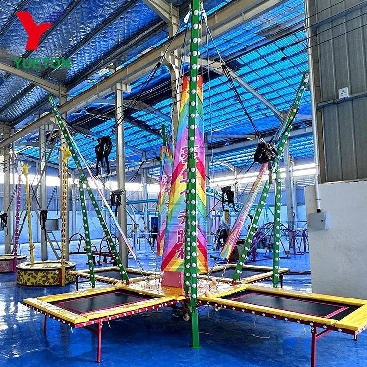 Amusement Park Ride 4 in 1 Bungee Trampoline Bungee Jumping Machine