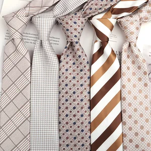 Khaki Retro Style Tie Men's Business Party Fashion Shirt Suit Accessories Gentleman's Tie