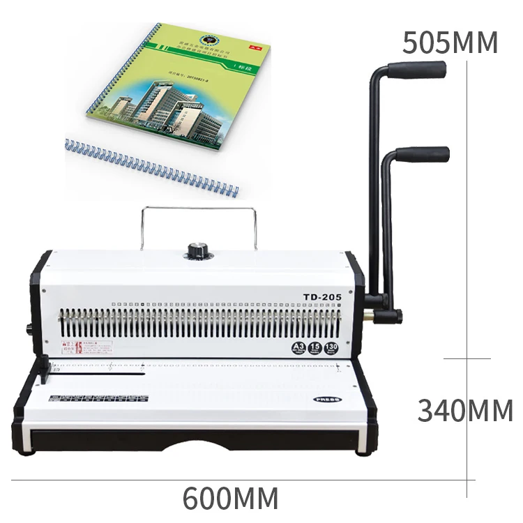 Td205 20sheet Manual 31 Wire Punching Binding Machine Double Wire
