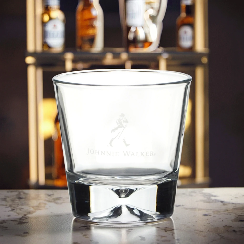 170ml  Thick Base Whisky Glass with Diamond Design for Promotion Use