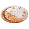 Dense Floral -  2 Tier Plate Set with Rack