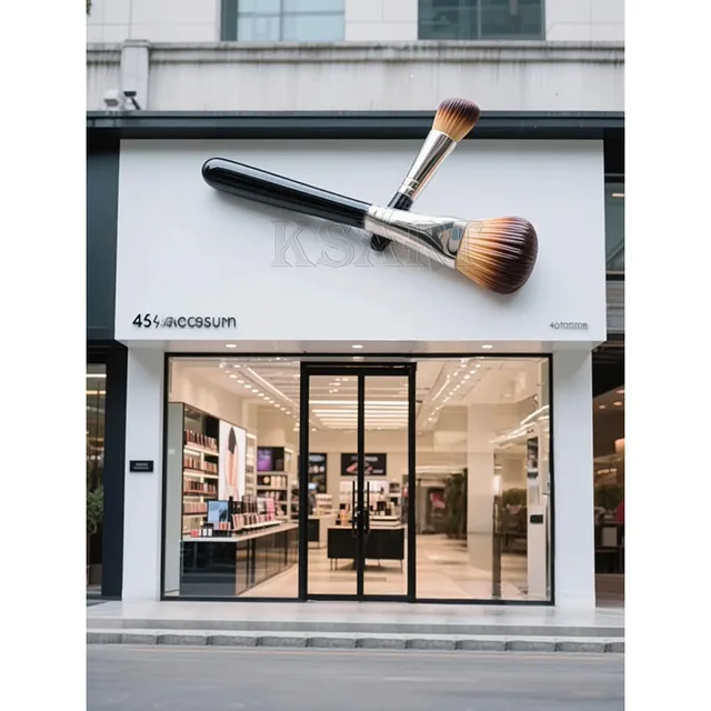 Large-scale creative makeup brush eyeshadow palette sculpture - Decor for the storefront of a cosmetics store