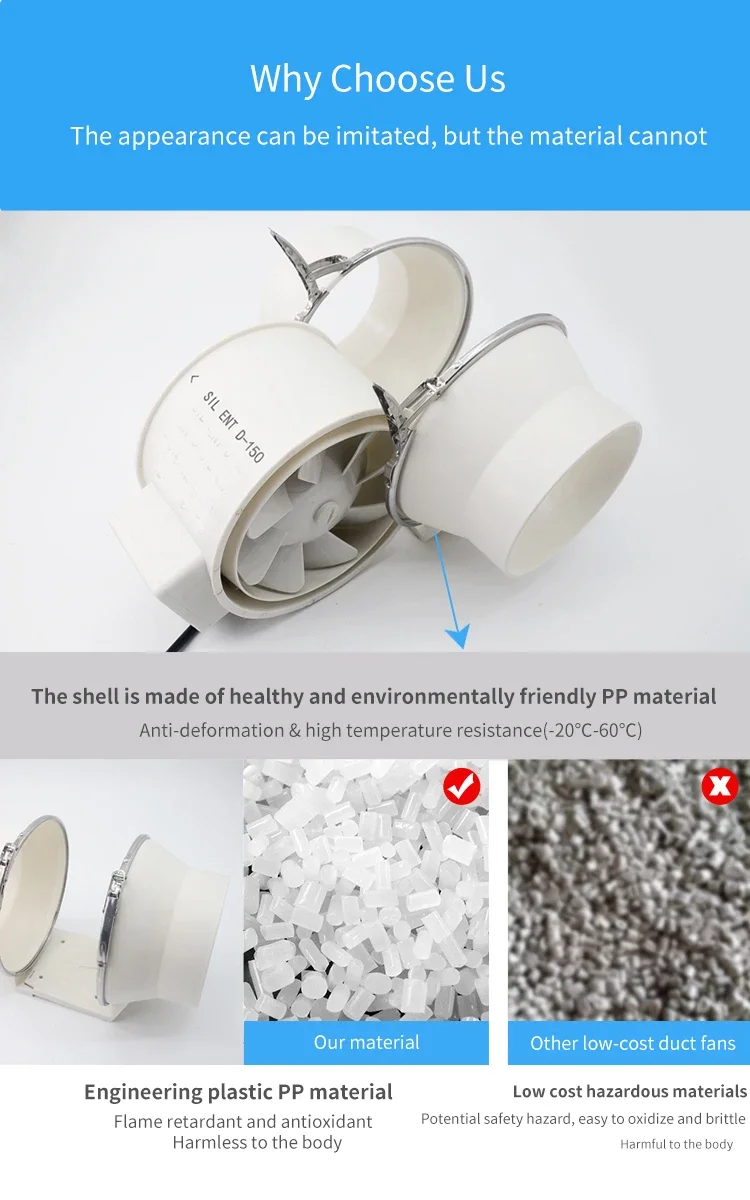 Inline Duct Brushless Fan, 110-240V, Electric - detail 10