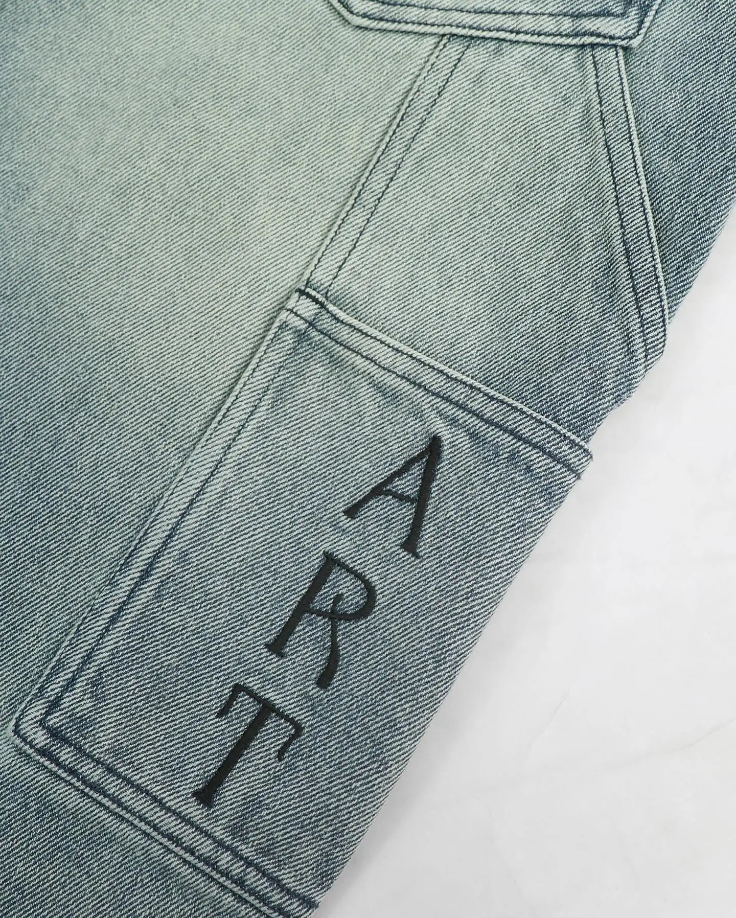 Baggy Jeans Custom Skate Streetwear Mens Washed Cotton Loose Fit Cargo Pants Rhie Double Knee Denim Jean Men_voghion.com