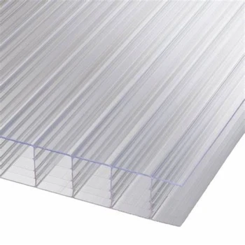 Triple wall four wall 16mm 20mm thickness 6.89ft width plastic sheet polycarbonate greenhouse hollow sheet outside wall