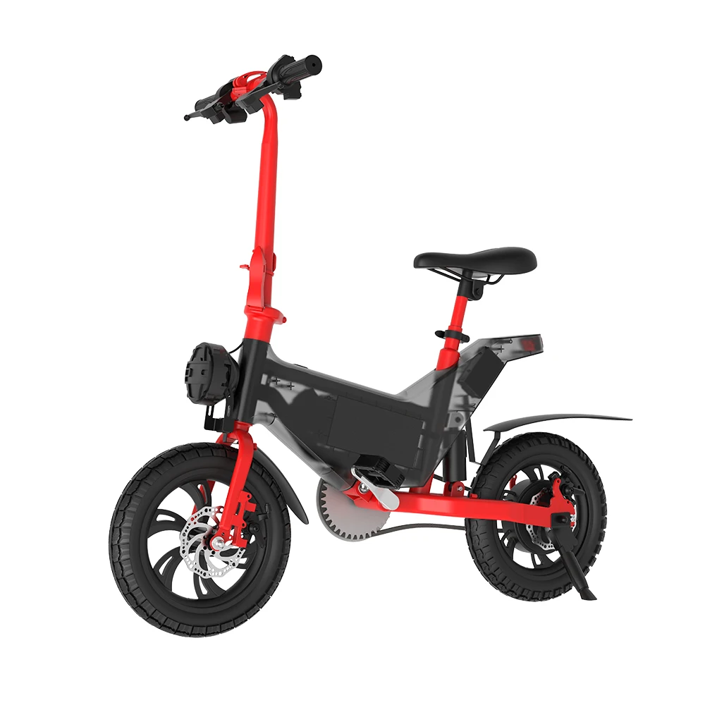 electric star power bicycles C-Star P13 New Design Electric Bicycle 14 Inch Long Endurance 25 KM Black  Folding E-bike