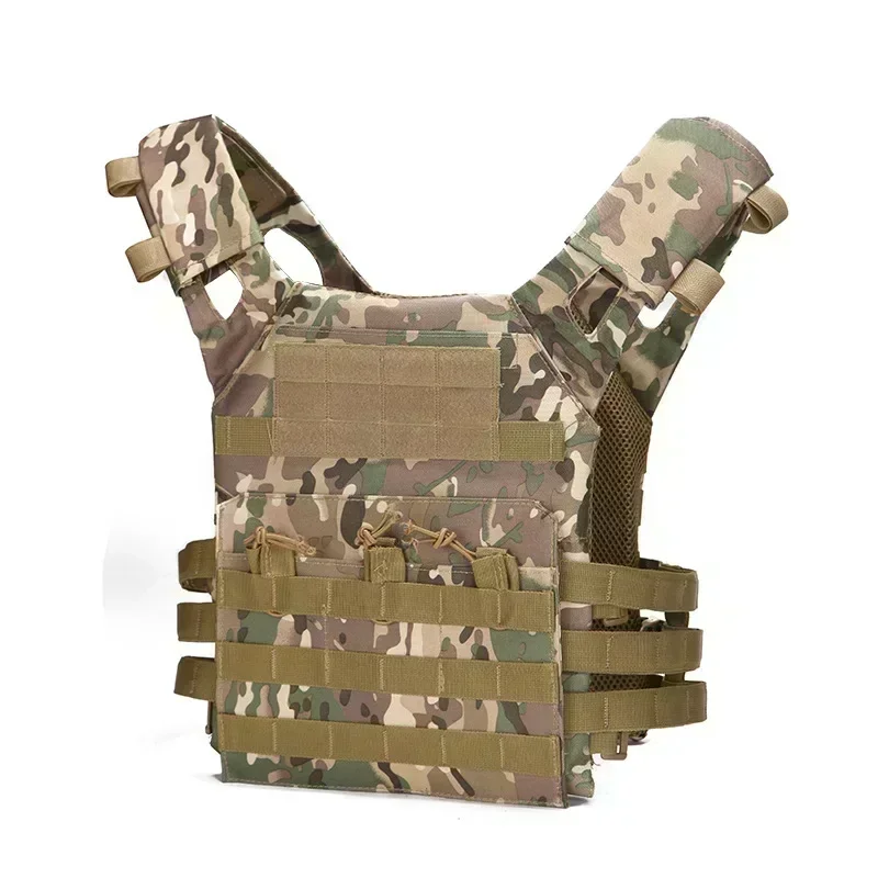 Outdoor Tactical Vest Breathable Training Adjustable for Adults Plate