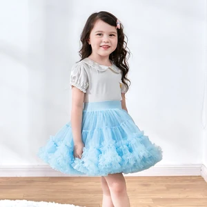 Chic Silhouette Girls Princess Lightweight Breathable Eco-Friendly Tutu Skirt for Children's Party Occasions