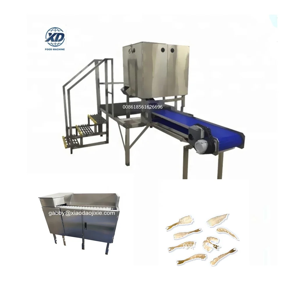 High Output Automatic Shrimp Peeling Machine Shrimp Peeler and Deveiner Machine Shell Shrimp Machine for Seafood Factories