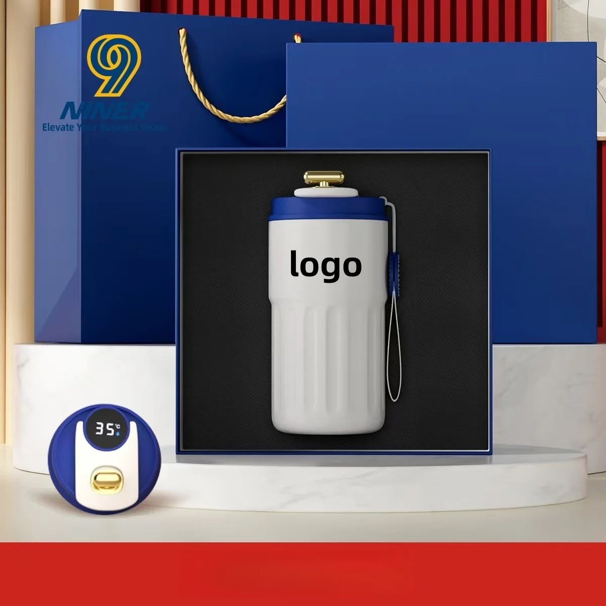 Digital insulated cup business gift set enhances corporate image high-end souvenirs customized corporate logo preview 2