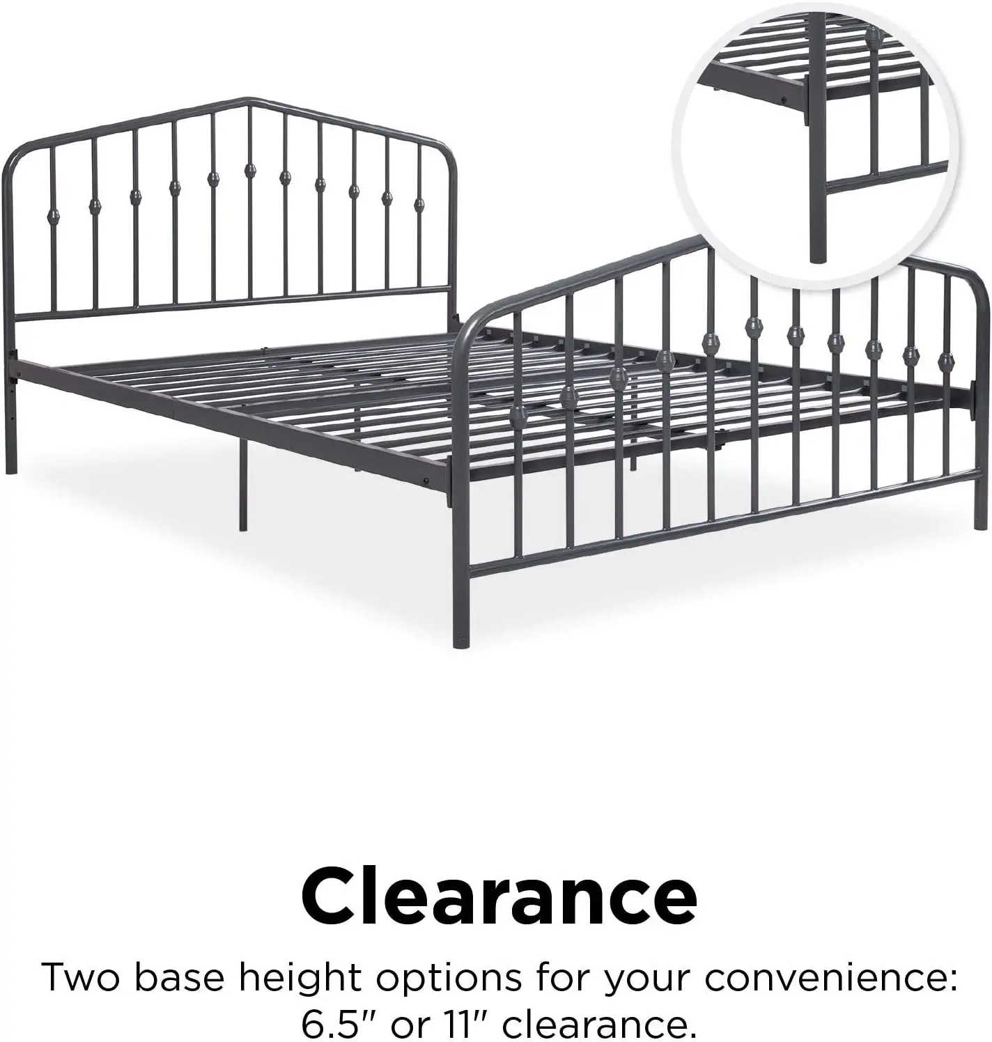 Queen Bed Frame 16 Inch Metal Platform Bed Frames No Box Spring Needed