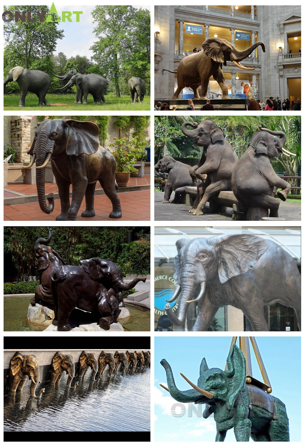 Custom New Product Standing Walking Elephant With Trunk Up And Down