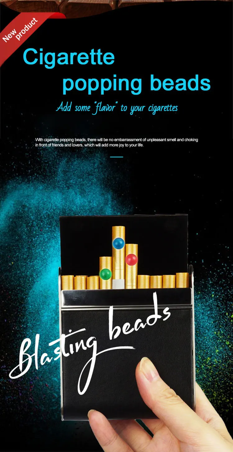 100pcs Smokeing Burst Capsule Pops Fruit Flavor Cigarette Beads