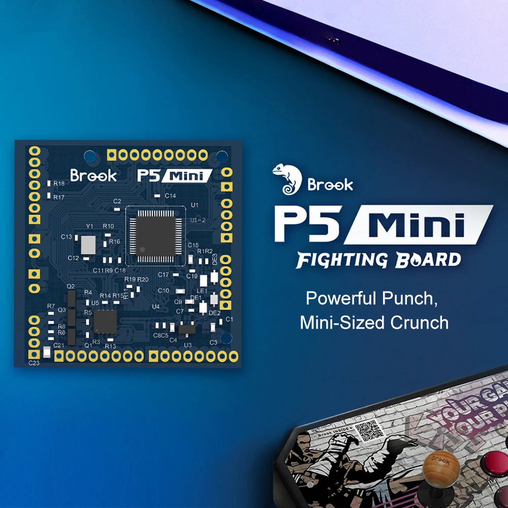 Brook Mini Ps5 Conversion Board For Arcade Controllers & Oem Options