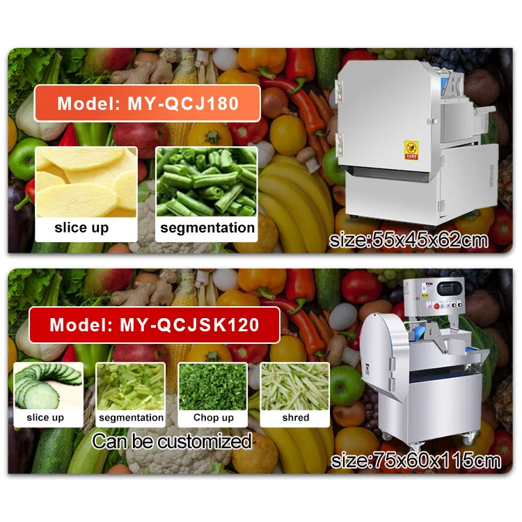 Fully Automatic New Vegetable Cutter Efficiently Slicing Vegetables Into Various Shapes Sizes and Ingredients