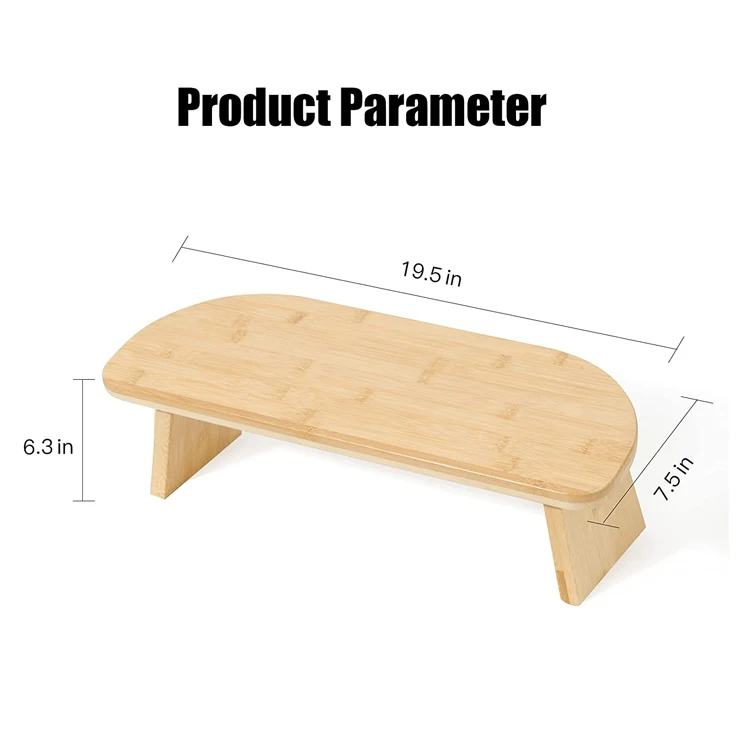 Эргономичная складная скамейка из натурального бамбука с складными ножками