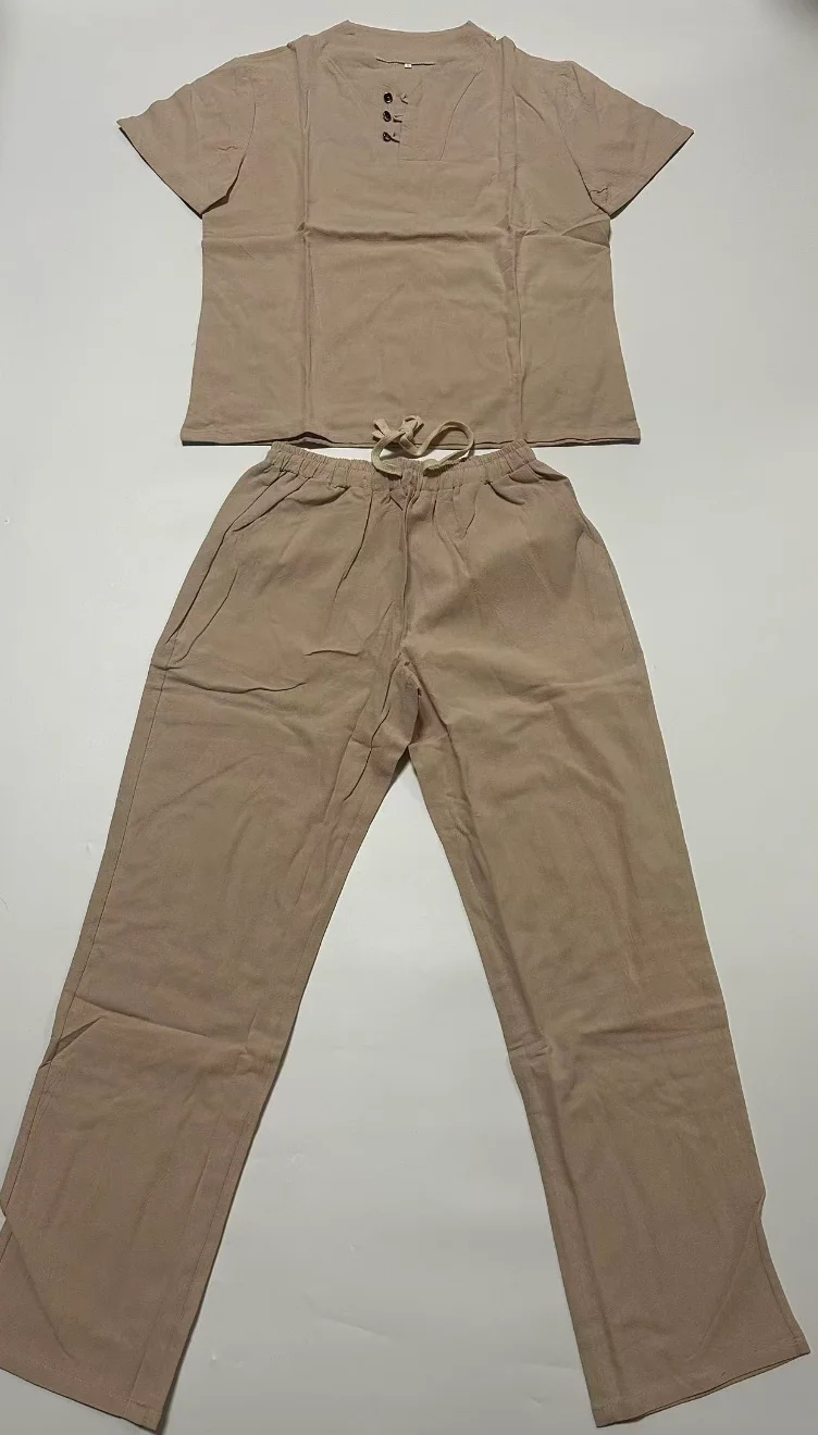 OEM Trendy Chinese Retro Suit Set - Loose Fit Two Piece Outfit for Men's Summer Casual W aperçu 6