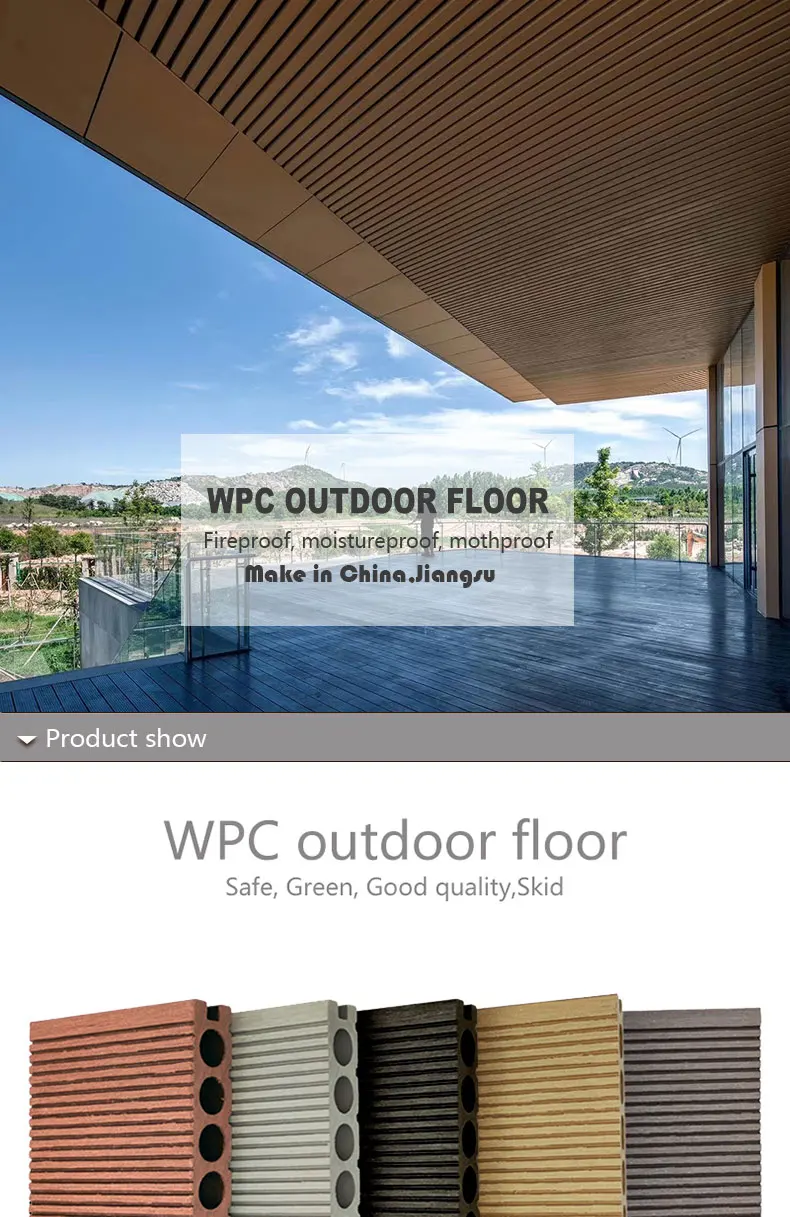 Wholesale Outdoor WPC Decking Tile Swimming Pool Piazza Plastic Wood Flooring in China