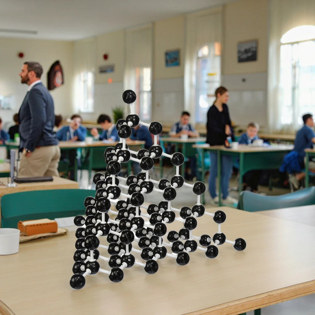 6 Layer Diamond Crystal Structure Molecular Model