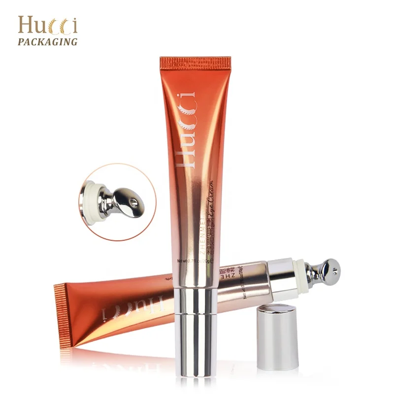 D19 10ml 20ml 25ml  Eye Cream Gel Lotion ABL Aluminum Tube Packaging with 5 Style Metal Applicator