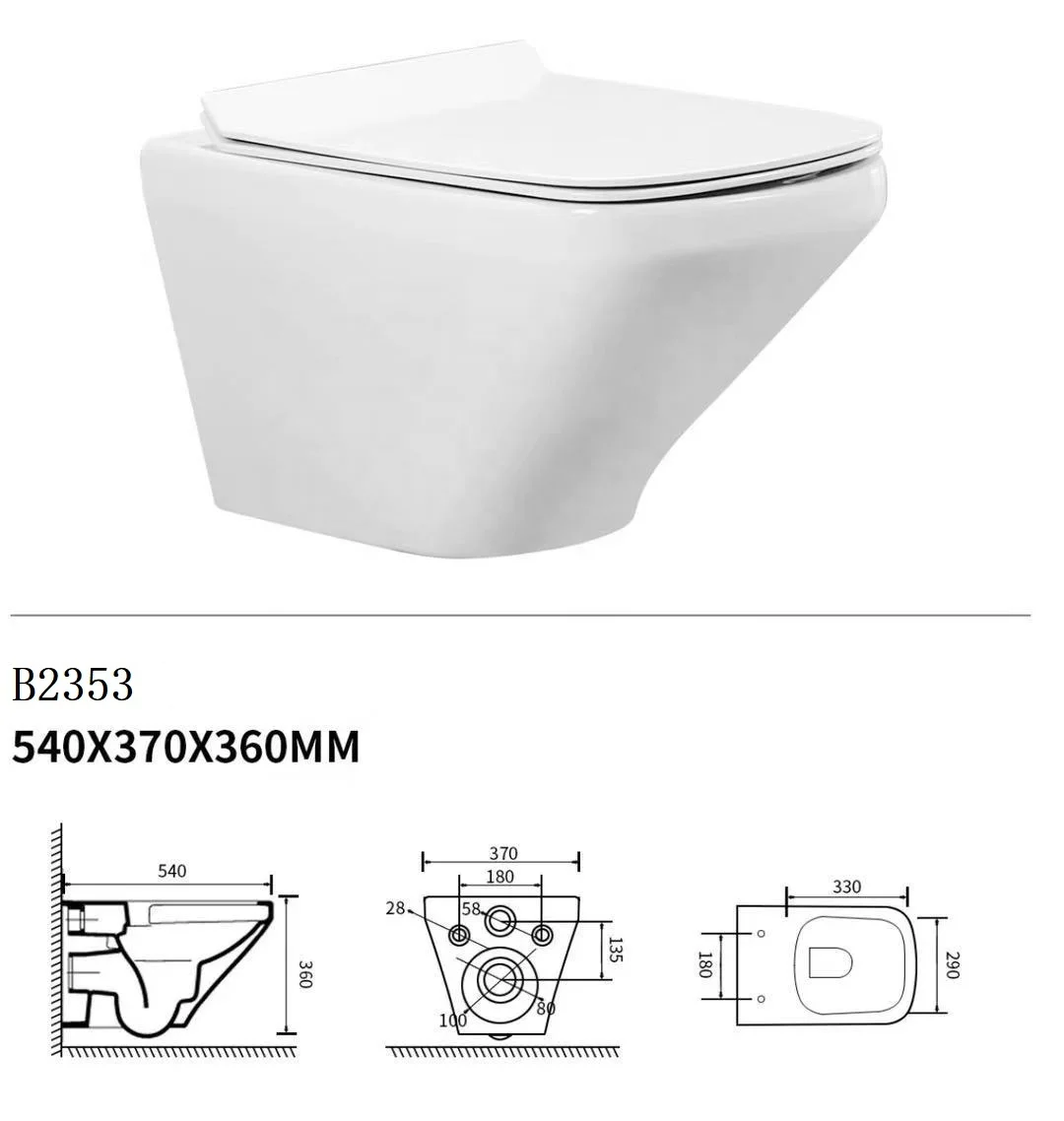 BL13 BLACK MATTE RIMLESS WALL HUNG TOILET - BathLine