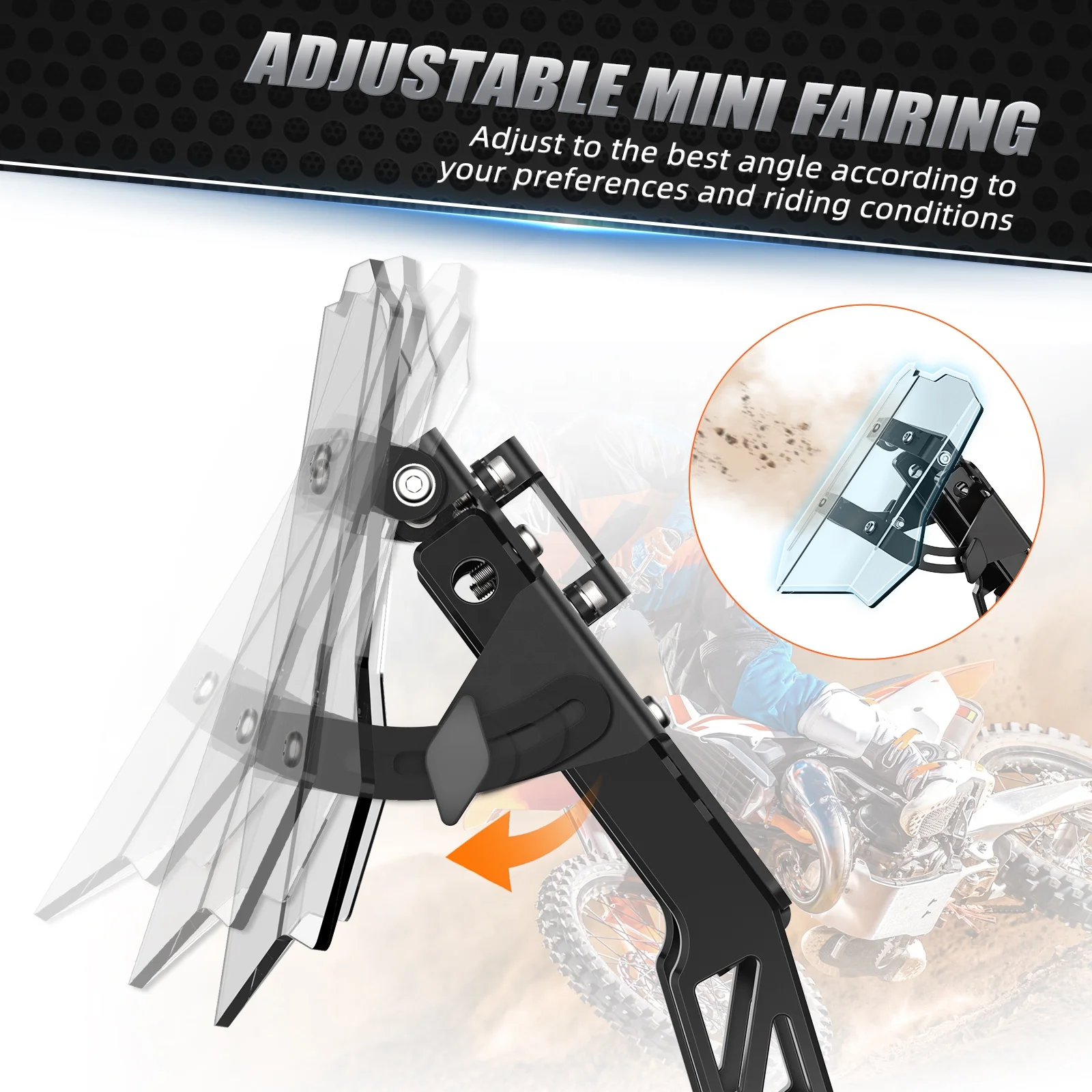 NICECNC GPS Mount Bracket Mini Fairing Kit for KTM 690 SMC R Enduro R 2008-2024 Husqvarna 701 Supermoto Enduro 2016-2024
