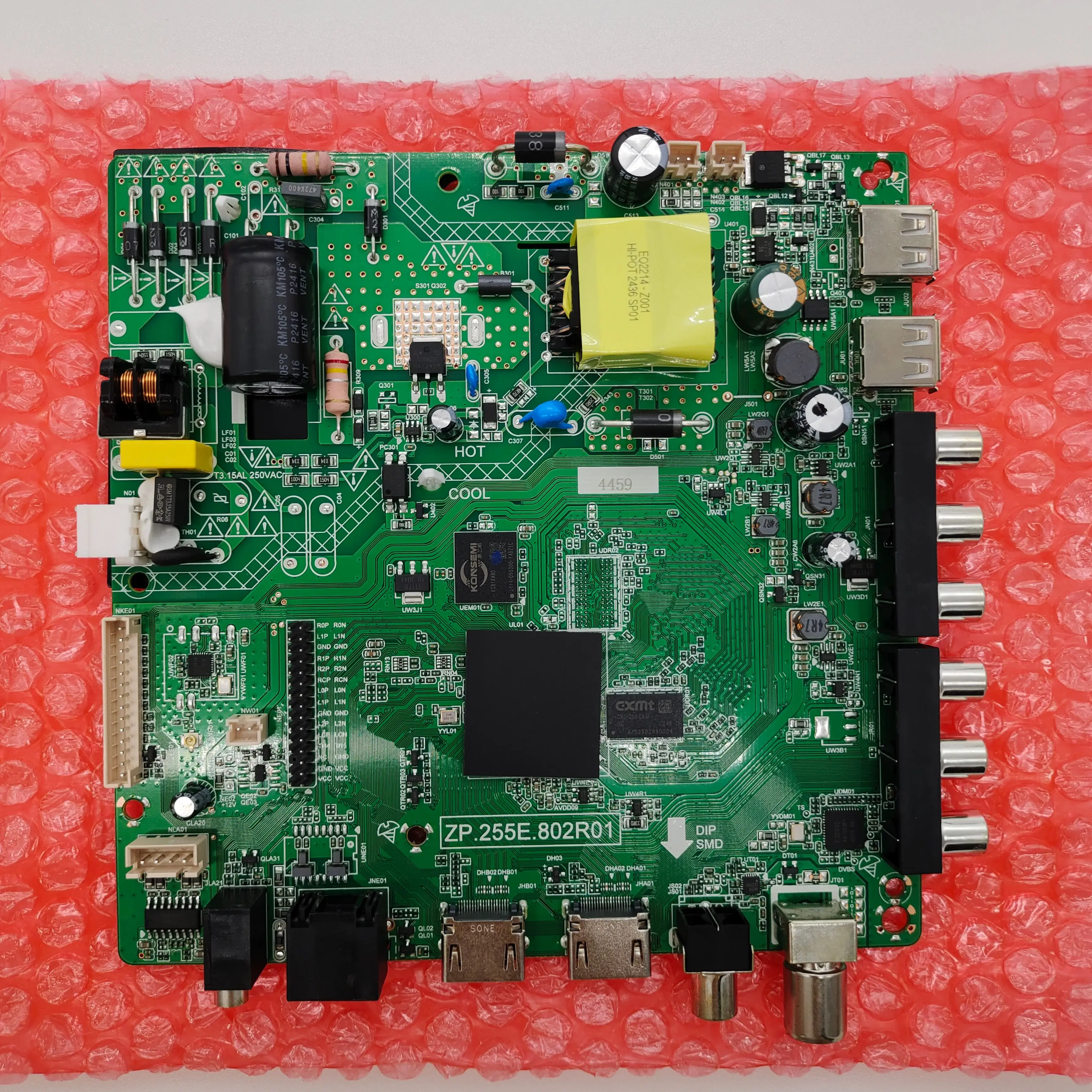 Smart LED TV Motherboard ZP.255E.802R00 - 25W Power, Android 14