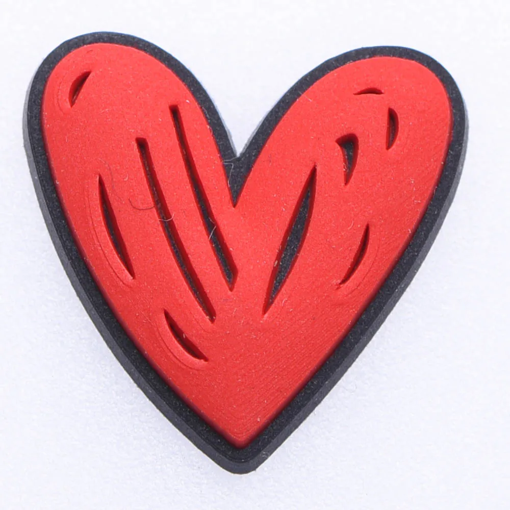 valentine's day pvc shoes charms decoration