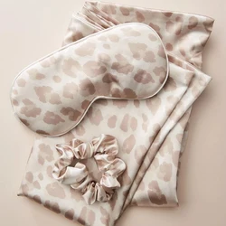 Luxury 100% pure silk 22mm mulberry satin pillow case and silk eye mask adjustable strap in box NO 1
