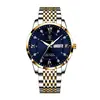 5 quadrante blu cinturino argento oro
