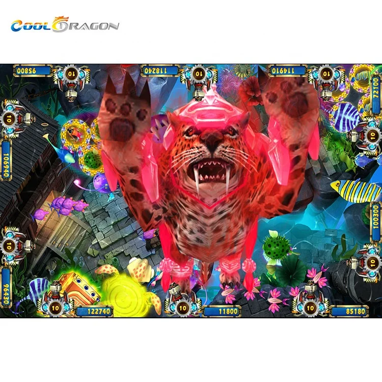 Leopard Strike Fish Game Board 6 Player Fish Table Ocean King Shooting Fishing Game Machines